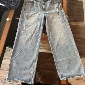 Distressed Light Blue Jeans